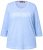Ulla Popken UNIQUE Embroidered 3/4 Sleeve Tee Light Blue - Trička - 