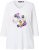 Ulla Popken Casual Mood Floral V-Neck Tee Off-White - Trička - 
