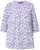 Ulla Popken Graphic Flower A-Line 3/4 Sleeve Tee Lavender - Trička - 