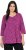 Ulla Popken Pleated Floral Print 3/4 Sleeve Tee Raspberry - Potištěná trička pro ženy - 