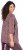 Ulla Popken Mixed Pattern Stripe 3/4 Sleeve Tee Dark Cherry Red - Trička - 