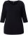 Ulla Popken Flower Epaulet 3/4 Sleeve Top Black - Potištěná trička pro ženy - 