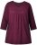 Ulla Popken Flower Print 3/4 Sleeve Tee Dark Ruby - Trička - 