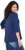 Ulla Popken Rebel 3/4 Sleeve Graphic Tee Ink Blue - Trička - 