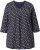 Ulla Popken Gingerbread Print 3/4 Sleeve Tee Navy - Trička - 