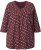 Ulla Popken Gingerbread Print 3/4 Sleeve Tee Plum - Trička - 