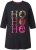 Ulla Popken Ho Ho Ho 3/4 Sleeve Graphic Tunic Tee Black - Trička - 