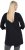 Ulla Popken Ho Ho Ho 3/4 Sleeve Graphic Tunic Tee Black - Trička - 