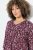 Ulla Popken Ribbon Print 3/4 Sleeve Asymmetric Tee Plum - Potištěná trička pro ženy - Dámská trička s potiskem