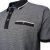 Kam Jeans 5525 Raised Dobby Fabric Polo with Tipping Black - Polokošile - Polokošile 2XL-8XL - Trička s límečkem 2XL-8XL