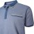 Kam Jeans 5525 Raised Dobby Fabric Polo with Tipping Indigo - Polokošile - Polokošile 2XL-8XL - Trička s límečkem 2XL-8XL