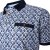 Kam Jeans 5526 AOP Diamond Jersey Polo with Contracts Collar/Cuffs Navy - Polokošile - Polokošile 2XL-8XL - Trička s límečkem 2XL-8XL
