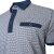 Kam Jeans 5528 AOP Print with Jacquard Collar/Cuffs Polo Navy - Polokošile - Polokošile 2XL-8XL - Trička s límečkem 2XL-8XL