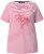 Ulla Popken Palm Tree Embroidered Tee Dark Raspberry - Potištěná trička pro ženy - 
