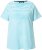 Ulla Popken Palm Tree Embroidered Tee Deep Aqua - Potištěná trička pro ženy - 