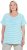 Ulla Popken Palm Tree Embroidered Tee Deep Aqua - Potištěná trička pro ženy - 
