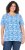 Ulla Popken Coral Reef Printed Short Sleeve V-Neck Tee Teal Blue - Potištěná trička pro ženy - 