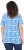 Ulla Popken Coral Reef Printed Short Sleeve V-Neck Tee Teal Blue - Potištěná trička pro ženy - 