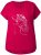 Ulla Popken Metallic Animal Cap Sleeve Graphic Tee Dark Raspberry - Potištěná trička pro ženy - 