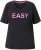 Ulla Popken Easy Short Sleeve Acid Wash Graphic Tee Black - Potištěná trička pro ženy - 