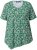 Ulla Popken Floral Pointed Hem Short Sleeve Tee Green - Potištěná trička pro ženy - 