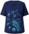 Ulla Popken Marine Print Short Sleeve Tee Ink Blue - Potištěná trička pro ženy - 
