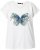 Ulla Popken Free Spirit Butterfly Cap Sleeve Graphic Tee Off-White - Potištěná trička pro ženy - 