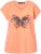 Ulla Popken Free Spirit Butterfly Cap Sleeve Graphic Tee Coral - Potištěná trička pro ženy - 