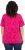 Ulla Popken Feather Print Short Sleeve V-Neck Tee Berry - Potištěná trička pro ženy - 