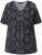 Ulla Popken Snake Print V-Neck Tee Graphite Grey - Potištěná trička pro ženy - 
