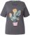 Ulla Popken Cactus Short Sleeve Graphic Tee Graphite Grey - Potištěná trička pro ženy - 
