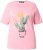 Ulla Popken Cactus Short Sleeve Graphic Tee Pink - Potištěná trička pro ženy - 