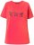 Ulla Popken Bow Short Sleeve Graphic Tee Light Red - Potištěná trička pro ženy - 