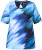 Ulla Popken Cutout Abstract Print Short Sleeve Tee Light Sapphire - Potištěná trička pro ženy - 
