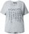 Ulla Popken WONDER Short Sleeve Graphic Tee Light Grey Melange - Potištěná trička pro ženy - 