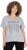 Ulla Popken WONDER Short Sleeve Graphic Tee Light Grey Melange - Potištěná trička pro ženy - 