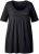 Ulla Popken Essential Front Pleat Tee Black - Trička - 