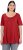 Ulla Popken Essential Front Pleat Tee Poppy - Trička - 