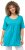 Ulla Popken Essential Front Pleat Tee Deep Aqua - Trička - 
