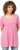 Ulla Popken Essential Front Pleat Tee Light Pink - Trička - 