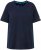 Ulla Popken Piping Accent Functional UVP 50+ Stretch Knit Top Navy Blue - Trička - 