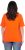 Ulla Popken Piping Accent Functional UVP 50+ Stretch Knit Top Orange Red - Trička - 