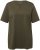 Ulla Popken Essential Notch Neck Stretch Tee Forest Green - Trička - 