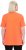 Ulla Popken Essential Notch Neck Stretch Tee Coral Pink - Trička - 