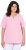 Ulla Popken Essential Notch Neck Stretch Tee Pink - Trička - 