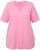 Ulla Popken Essential Notch Neck Stretch Tee Light Pink - Trička - 