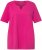Ulla Popken Essential Notch Neck Stretch Tee Fuchsia Pink - Trička - 