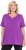 Ulla Popken Essential Notch Neck Stretch Tee Purple - Trička - 