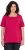 Ulla Popken Essential Square Neck Stretch Tee Dark Raspberry - Trička - 
