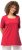 Ulla Popken Essential Square Neck Stretch Tee Dark Pink - Trička - 